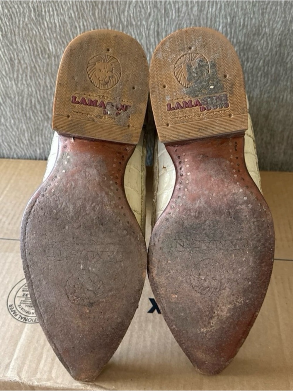 Lamasini Men Gator Tail Cowboy Boots: Ranchero Western Wear - Picture 10 of 12